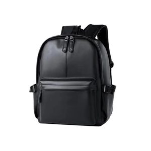 Sac à dos élégant imperméable 14 pouces - en Simili Cuir couleur noire - Homme & Dame
