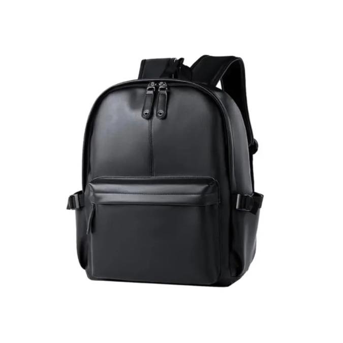 Sac à dos élégant imperméable 14 pouces - en Simili Cuir couleur noire - Homme & Dame