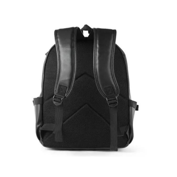 Sac à dos élégant imperméable 14 pouces - en Simili Cuir couleur noire - Homme & Dame – Image 2