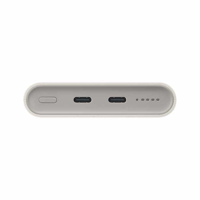 Samsung Powerbank Batterie externe 10 000 mAh charge Ultra Rapide 25W + Charge sans fil avec 2 ports USB-C, Beige – Image 6