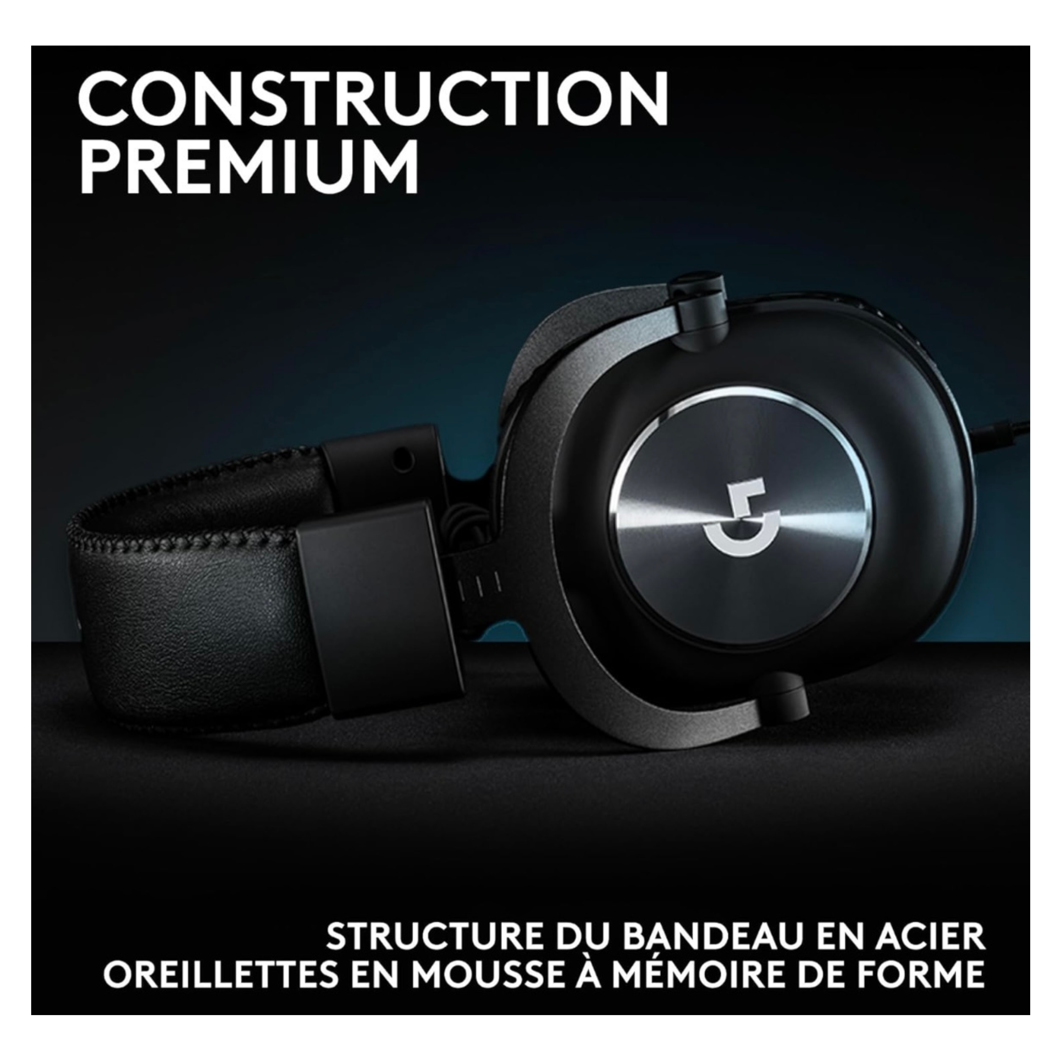 Logitech G Pro X SE, Casque de Gaming Filaire avec Microphone: Microphone détachable, Casque DTS: X 7.1, convertisseur N/A USB Inclus, pour PC, Xbox One, Xbox Series X|S, PS5, PS4 - Noir – Image 3