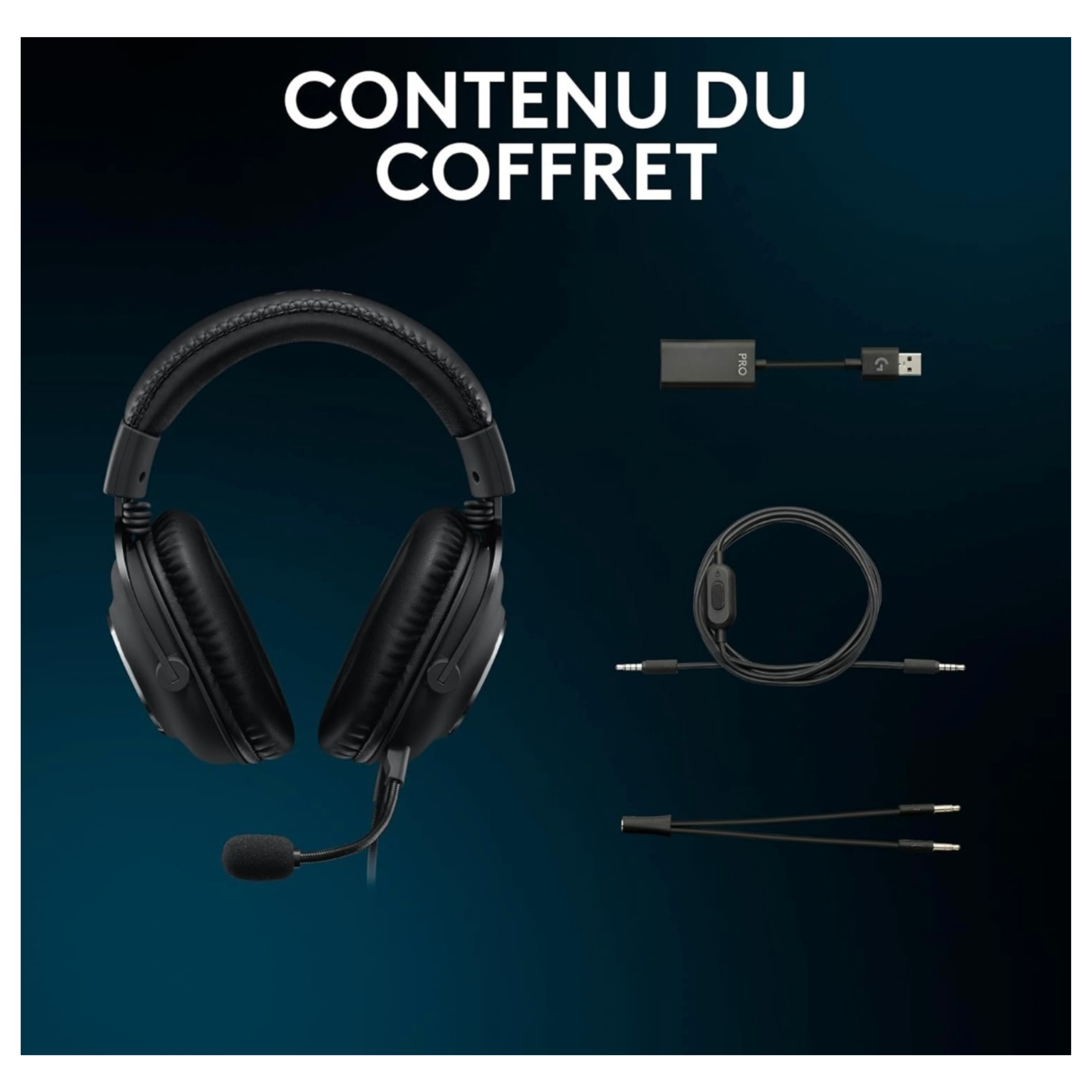 Logitech G Pro X SE, Casque de Gaming Filaire avec Microphone: Microphone détachable, Casque DTS: X 7.1, convertisseur N/A USB Inclus, pour PC, Xbox One, Xbox Series X|S, PS5, PS4 - Noir – Image 5