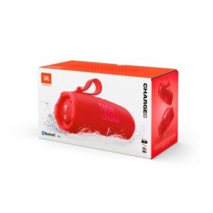 JBL Charge 6 - Enceinte portable Bluetooth, Son JBL Pro intense avec AI Sound Boost, Étanche, 28h d’autonomie, Sangle poignée robuste, Chargeur portable intégré, Auracast™ , Rouge