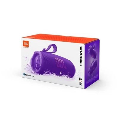 JBL Charge 6 - Enceinte portable Bluetooth, Son JBL Pro intense avec AI Sound Boost, Étanche, 28h d’autonomie, Sangle poignée robuste, Chargeur portable intégré, Auracast™ , Violet