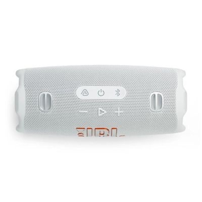 JBL Charge 6 - Enceinte portable Bluetooth, Son JBL Pro intense avec AI Sound Boost, Étanche, 28h d’autonomie, Sangle poignée robuste, Chargeur portable intégré, Auracast™ , Blanc – Image 6
