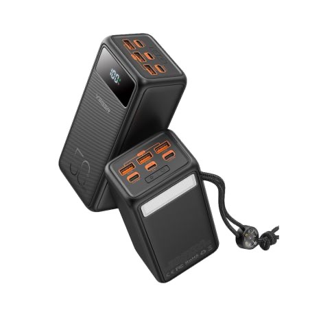 Batterie externe VEGER 50 000 mAh (W5001), Powerbank 100 W PD/QC3.0, chargeur portable haute capacité, charge rapide, USB C, avec câbles, écran LED, 3 vitesses, lampes de poche puissantes et boussole pour l'extérieur – Image 2