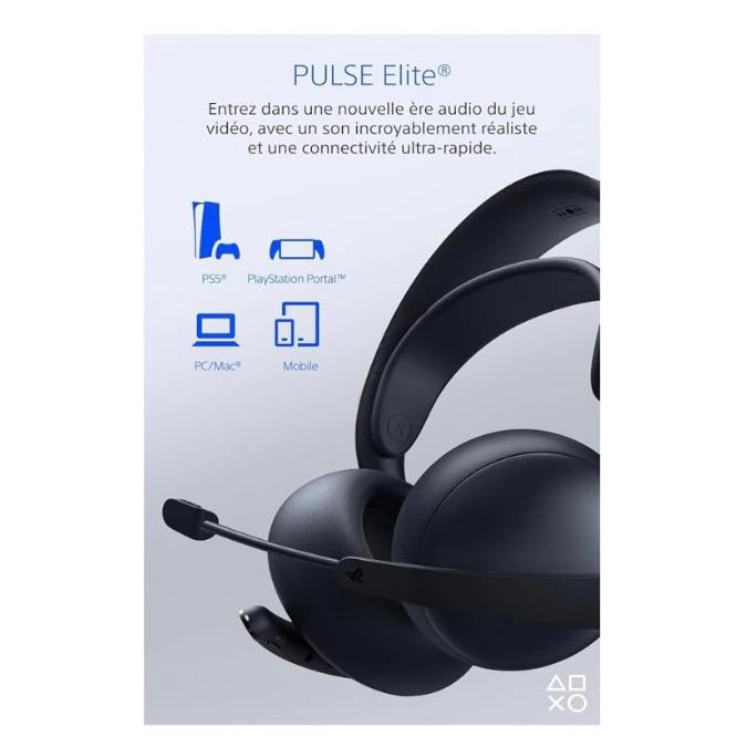 Sony Casque-Micro sans Fil Pulse Elite 5, PC et Mac, Réduction de Bruit, 30h d’Autonomie, Couleur : Noir Minuit – Image 4