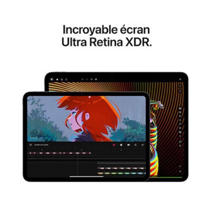 Apple iPad Pro M4 2024 13 pouces : Écran Ultra Retina XDR, 256 Go, Caméra Avant 12 Mpx Horizontale/Appareil Photo arrière 12 Mpx, Wi-FI 6E + 5G - Noir sidéral – Image 3