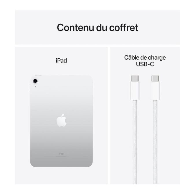 Apple iPad 2022 - (10ème Génération) 10,9 pouces - 64 Go - Wifi, Argent – Image 5