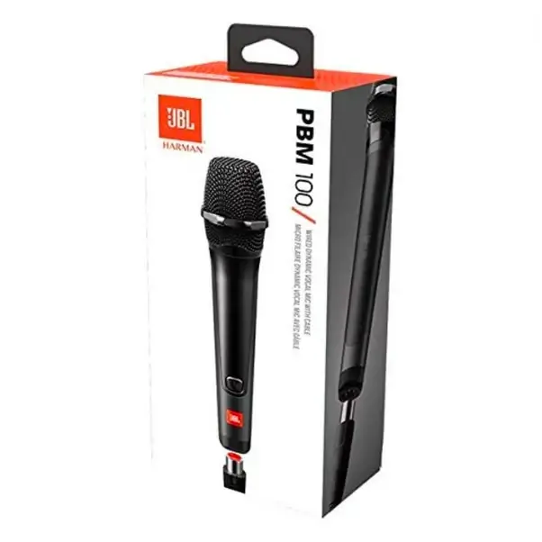 JBL PBM100 – Microphone dynamique filaire – Directivité cardioïde – Jack 3.5/6.35 mm – Compatible enceintes PartyBox – Image 2