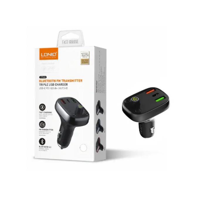 LDNIO C704Q - Chargeur voiture 30W lecteur bluetooth 5.0 – Image 2