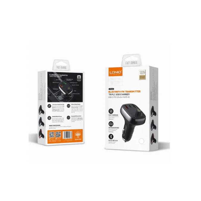 LDNIO C704Q - Chargeur voiture 30W lecteur bluetooth 5.0 – Image 3