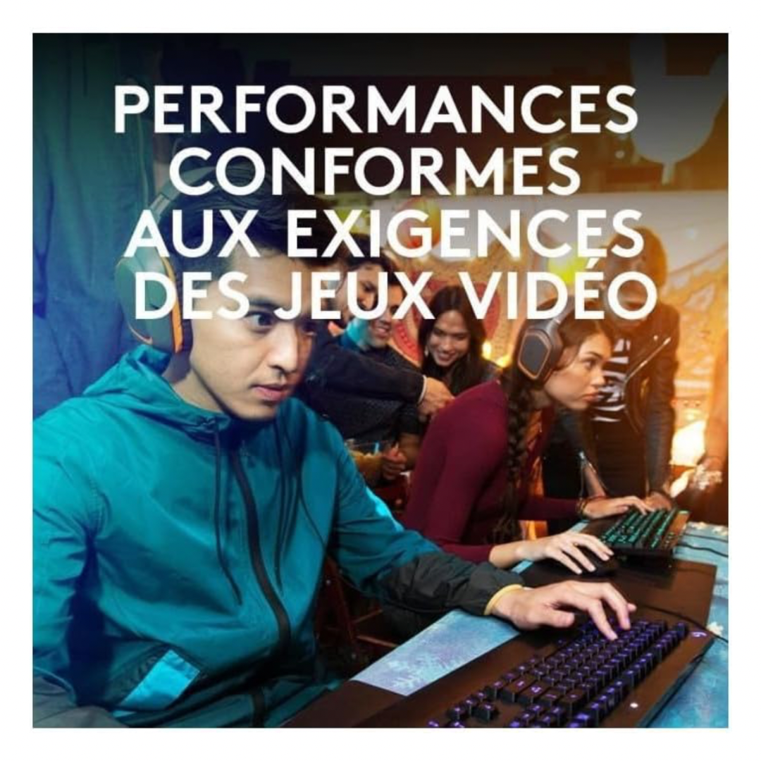 Logitech G213 Prodigy, Clavier Gamer, Eclairage RGB LIGHTSYNC, Résistant aux Éclaboussures, Personnalisable, Commandes Multimédia Dédiées, Français AZERTY - Noir – Image 2