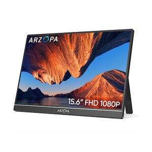 ARZOPA A1 Tactile - Ecran Portable 15.6 Pouces 1920x1080 FHD, Moniteur Portable IPS 100% SRGB avec HDMI/Type-C/USB-C, écran Portable de Jeu Eye Care, pour Ordinateur Portable/PC/Mac/PS4/5/Xbox/Téléphone