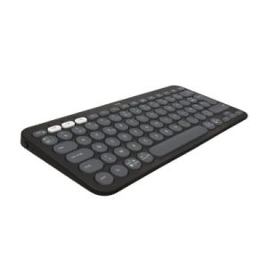 Clavier  Sans fil  Logitech  Pebble Keys 2 K380s - Bluetooth multidispositif, raccourcis personnalisables, fin et portable, Bouton Easy-switch  pour Windows, macOS, iPadOS, Android, ChromeOS - AZERTY, Noir