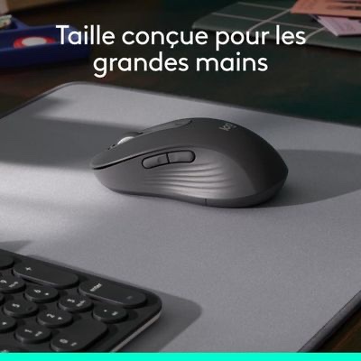 Souris Sans fil Logitech Signature M650 L , Clics Silencieux, Boutons de Côtés Programmables, Bluetooth, PC/Mac/Multi-Device/Chromebook - Graphite – Image 3