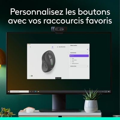 Souris Sans fil Logitech Signature M650 L , Clics Silencieux, Boutons de Côtés Programmables, Bluetooth, PC/Mac/Multi-Device/Chromebook - Graphite – Image 5