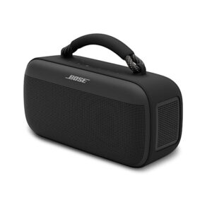 BOSE SoundLink MAX - Grosse enceinte Bluetooth étanche, Enceinte puissante rechargeable avec jusqu’à 20 heures d’autonomie, USB-C, Enceinte avec entrée auxiliaire 3,5 mm intégrée, Noir