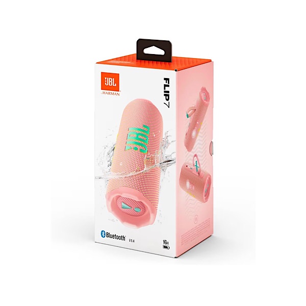 JBL Flip 7 – Enceinte portable sans fil Bluetooth 5.4, 35W, Etanche (IP68), Autonomie 16 heures, Rose