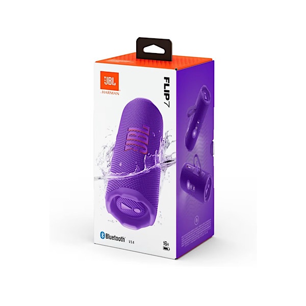 JBL Flip 7 – Enceinte portable sans fil Bluetooth 5.4, 35W, Etanche (IP68), Autonomie 16 heures, Violet