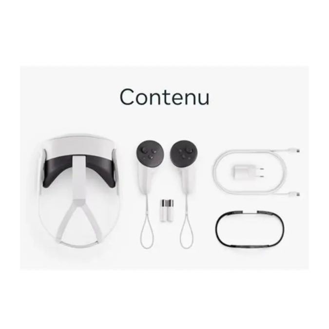 Meta Quest 3S 256 Go - Casque de réalité virtuelle et mixte - Blanc – Image 2