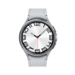 Samsung Galaxy Watch6 Classic BT – 47mm – acier inoxydable – IP68 – GPS/Compass – 4/16Go – NFC/Wi-Fi/BT 5.3 – 425 mAh – Android Wear 4.0 – bracelet hybride en cuir – Argent