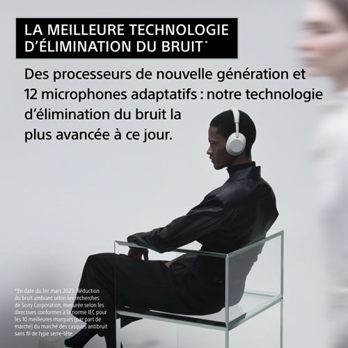Sony WH-1000XM6 Casque sans-Fil Bluetooth à réduction de Bruit Noir, Son Hi-Res Unique, Confortable, Conception Pliable, Etui résistant, 30h Autonomie, iOS & Android - Bleu – Image 9