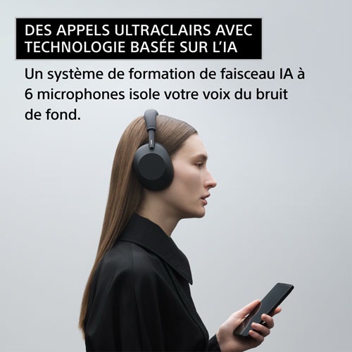 Sony WH-1000XM6 Casque sans-Fil Bluetooth à réduction de Bruit Noir, Son Hi-Res Unique, Confortable, Conception Pliable, Etui résistant, 30h Autonomie, iOS & Android - Bleu – Image 11