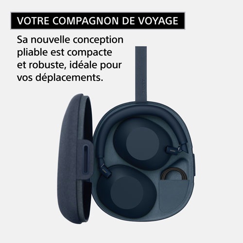 Sony WH-1000XM6 Casque sans-Fil Bluetooth à réduction de Bruit Noir, Son Hi-Res Unique, Confortable, Conception Pliable, Etui résistant, 30h Autonomie, iOS & Android - Bleu – Image 13