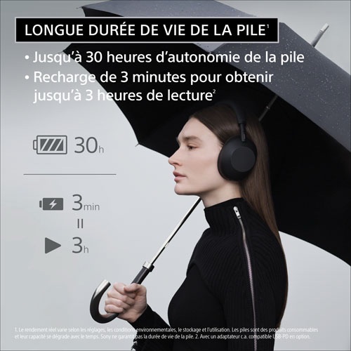 Sony WH-1000XM6 Casque sans-Fil Bluetooth à réduction de Bruit Noir, Son Hi-Res Unique, Confortable, Conception Pliable, Etui résistant, 30h Autonomie, iOS & Android - Bleu – Image 14