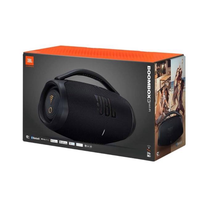 JBL Boombox 3 Wifi, Enceinte portable compatible avec Bluetooth et WiFi, Son JBL Original Pro et basses puissantes, étanche à l'eau et à la poussière, autonomie de 24h, Noire – Image 5