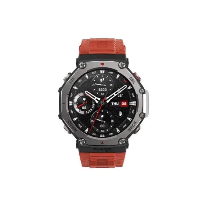 Amazfit T-Rex 3 - Montre connectée Écran AMOLED 1,5″, 3 semaines d’autonomie, Carte de navigation avancée, GPS, IA, Écran tactile – Lava – Image 2