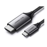 Câble USB C vers HDMI, USB 3.1 Type C Thunderbolt 3 vers HDMI 4K 60Hz UHD Adaptateur Convertisseur Coque en Aluminium Compatible avec iPad Mini 6,Macbook Pro 2021,S9 S8, Huawei P20 Mate 20 150cm - UGREEN MM142 50570