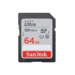 Carte mémoire SDXC SanDisk Ultra 64 Go, jusqu'à 120 Mo/s, classe 10, UHS-I, V10