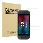 Protection d’écran verre trempé pour NINTENDO SWITCH 2 – 2.5D – Transparent – Très Résistant aux rayures.