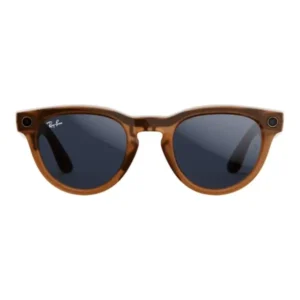Ray-Ban Meta Headliner – Lunette de soleil connectée avec caméra intégrée – Photogray – 32Go – 12MP – 36h d’autonomie – Caramel transparent