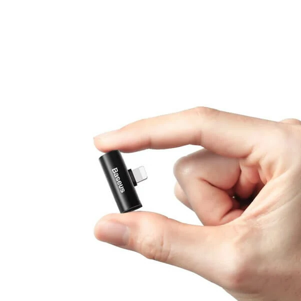 Adaptateur Baseus Audio Converter L46 de Lightning vers 2x port Lightning (femelle) – Noir – Image 3