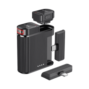 Micro Cravate sans fil à faible latence - Type-C pour Android – Lightning pour iOS à partir de iPhone 8 – 6 heures d’autonomie seul et 24h avec le boitier - Yesido Mini Lavalier Mic KR19