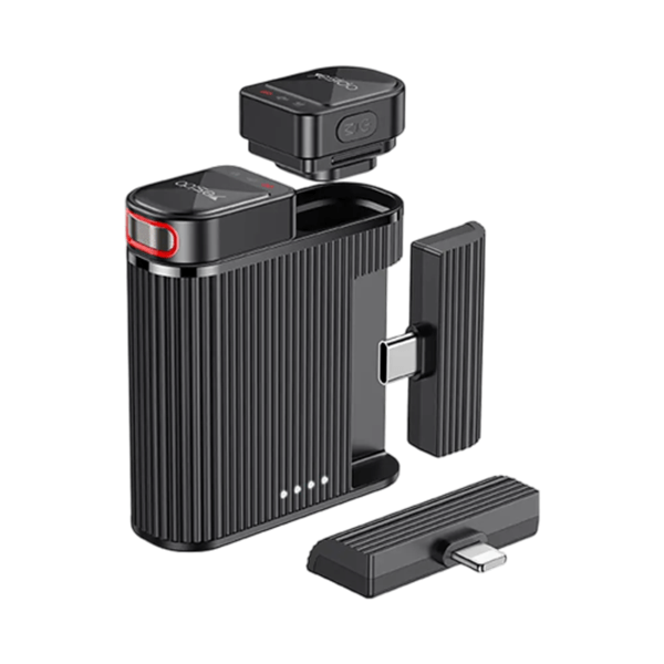 Micro Cravate sans fil à faible latence - Type-C pour Android – Lightning pour iOS à partir de iPhone 8 – 6 heures d’autonomie seul et 24h avec le boitier - Yesido Mini Lavalier Mic KR19