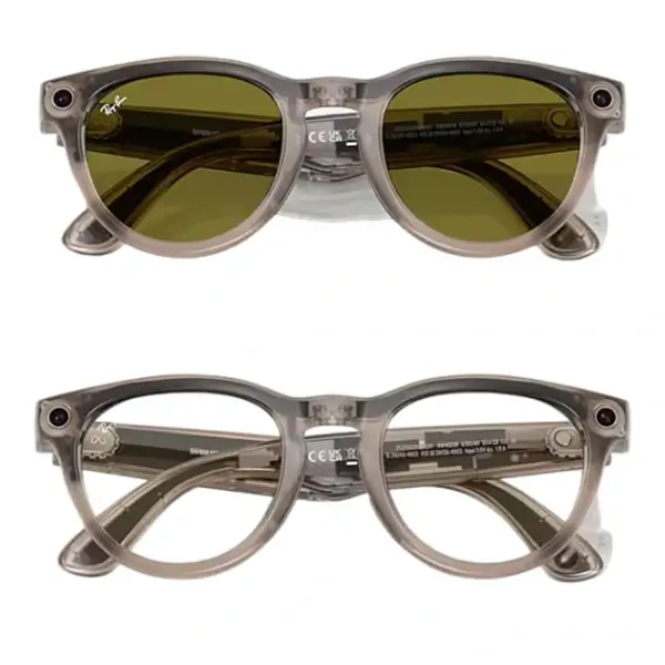 Ray-Ban Meta Headliner – Lunette de soleil connectée avec caméra intégrée – Photogray – 32Go – BT 5.2 – 12MP – 4h d’autonomie – Gris pierre chaud brillant – Image 2