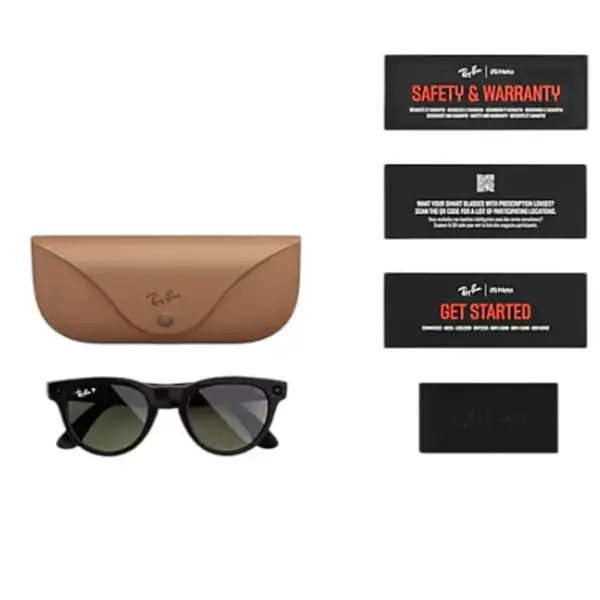 Ray-Ban Meta Headliner – Lunette de soleil connectée avec caméra intégrée – Photogray – 32Go – BT 5.2 – 12MP – 4h d’autonomie – Gris pierre chaud brillant – Image 5