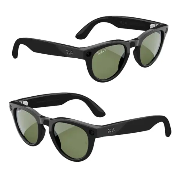 Ray-Ban Meta Headliner Shiny black (Gen 2) – Lunette de soleil connectée avec caméra intégrée, Polarisé, 32Go, 12MP, Bluetooth 5.2, 8h d’autonomie – Noir brillant – Image 2
