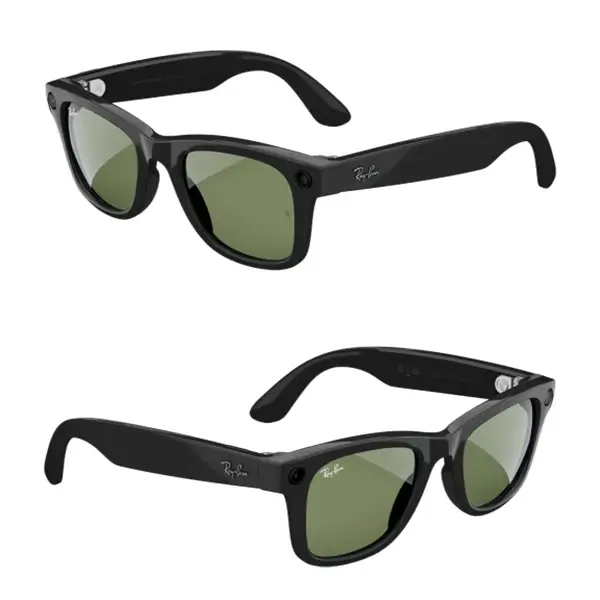 Ray-Ban Meta Wayfarer Shinny Black (Gen 1) – Lunette de soleil connectée avec caméra intégrée, Polarisé, Bluetooth 5.2, 32Go, 12MP, 4h d’autonomie – Noir brillant – Image 2