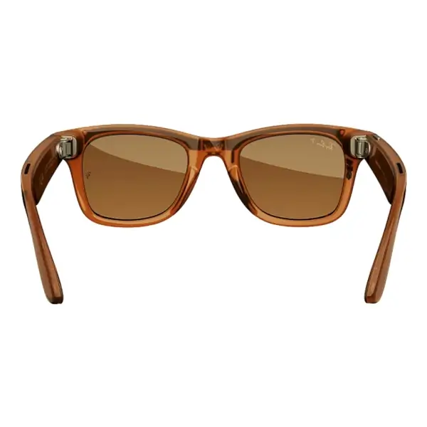 Ray-Ban Meta Wayfarer - Lunette de soleil connectée avec caméra intégrée – Polarisé – 32Go – 12MP – BT 5.2 – 36h d’autonomie – Caramel transparent brillant – Image 2