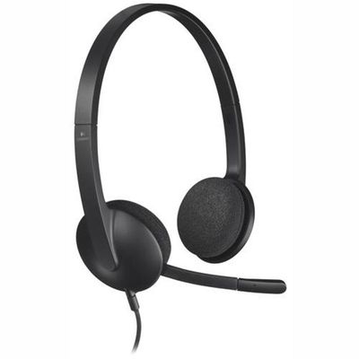 Logitech H340 Casque Filaire, Ecouteurs Stéréo avec Micro Rotatif Anti-Parasites, USB, PC/Mac/Portable/Chromebook Casque - Noir
