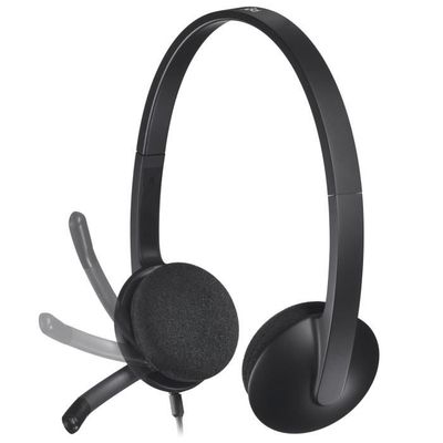 Logitech H340 Casque Filaire, Ecouteurs Stéréo avec Micro Rotatif Anti-Parasites, USB, PC/Mac/Portable/Chromebook Casque - Noir – Image 3