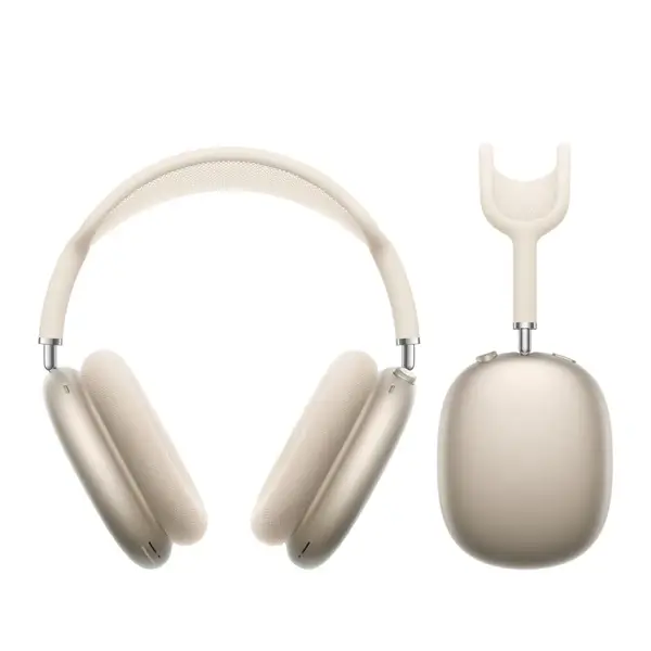 Apple AirPods Max - Casque Sans fil – Câble de charge Type-C – Réduction active du bruit de niveau pro – 20H d’autonomie – Audio spatial personnalisé – A3184 – Stellaire (Or)