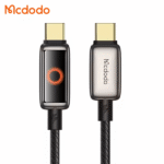 Câble de charge rapide tressé avec lumière LED Mcdodo 100W – Type-C vers type-C – 1.2m – Arrêt automatique de charge – Mcdodo CA-668