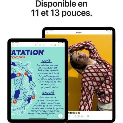 Apple iPad Air 13" Puce M3 7ème génération 128 Go, Apple Intelligence, écran Liquid Retina, caméras Avant/arrière 12 Mpx, Wi-FI 6E et connectivité cellulaire 5G, Touch ID, Tablette IPad – Bleu – Image 3