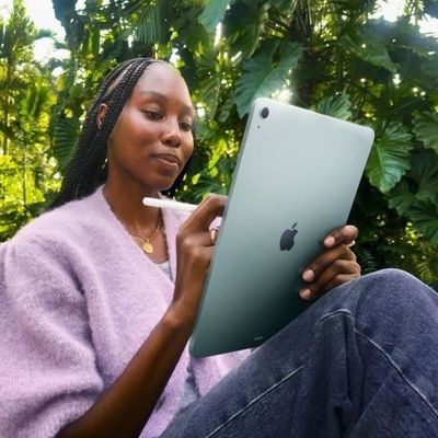 Apple iPad Air 13" Puce M3 7ème génération 128 Go, Apple Intelligence, écran Liquid Retina, caméras Avant/arrière 12 Mpx, Wi-FI 6E et connectivité cellulaire 5G, Touch ID, Tablette IPad – Bleu – Image 7